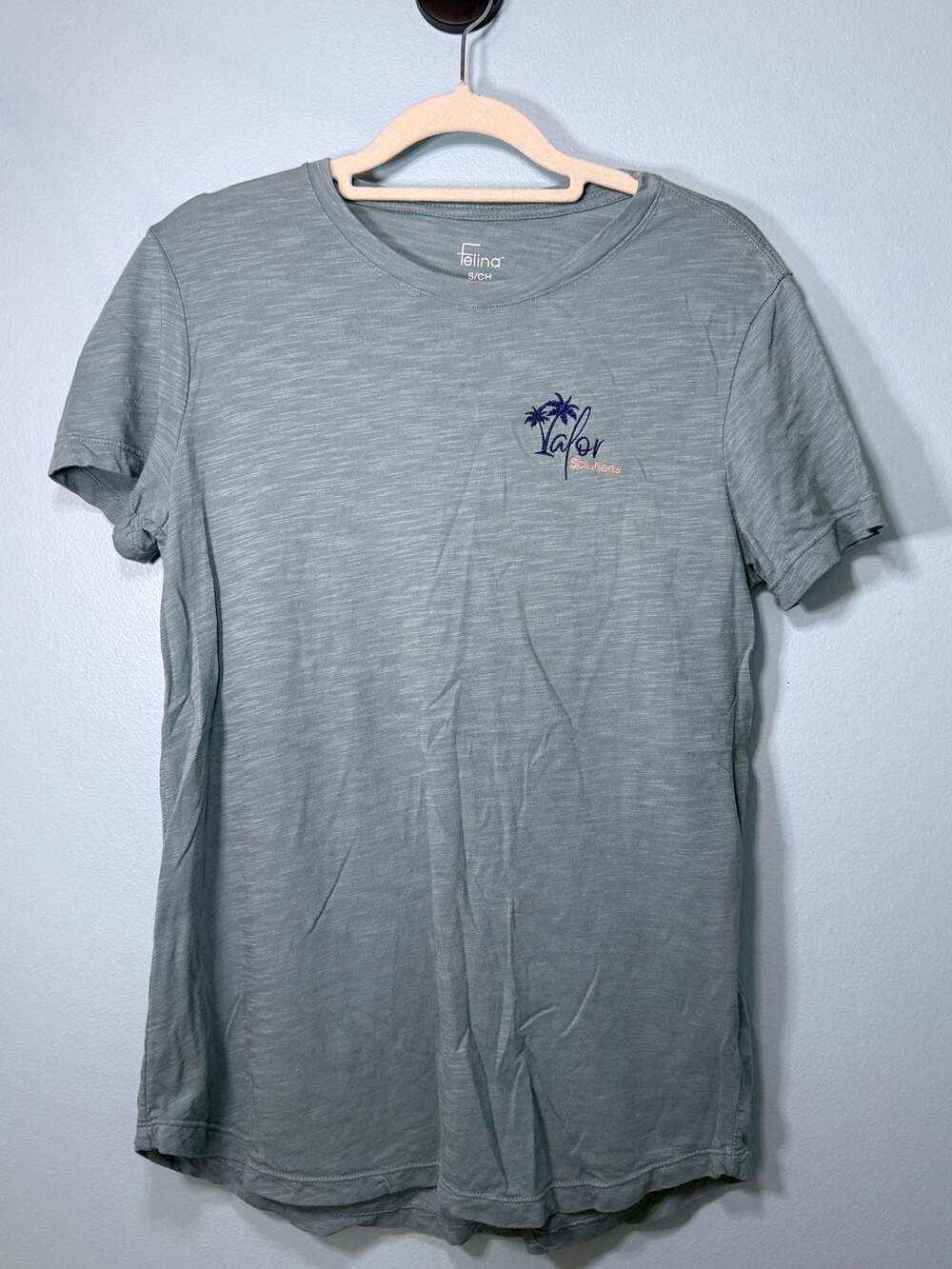 Felina T-Shirt Size S Green Valor Solutions Graphic Short Sleeve